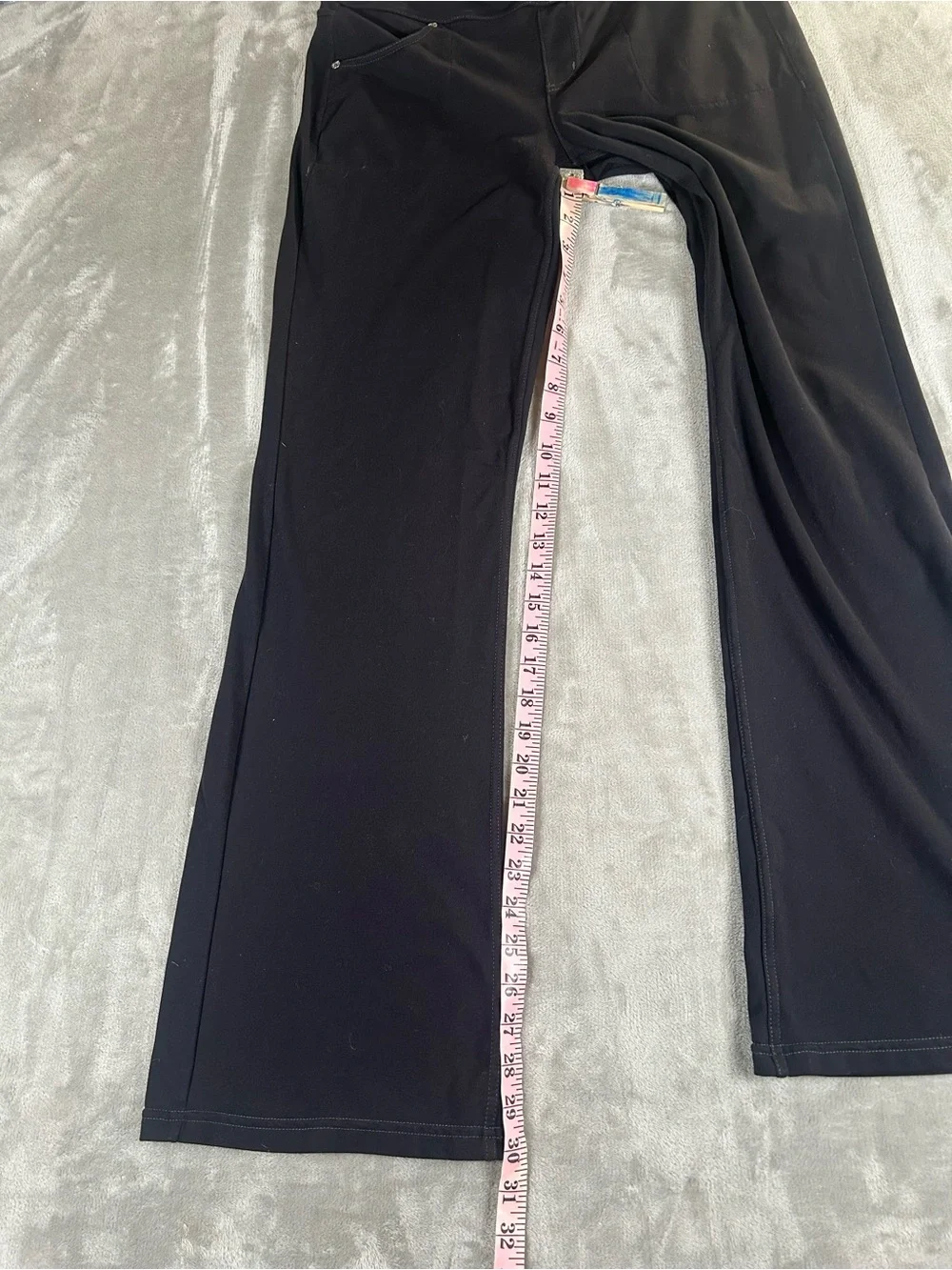 Athleta Black low rise straight leg flared Active Pants - Picture 7 of 12